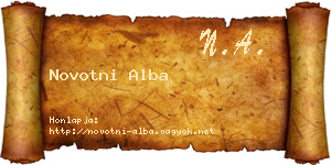 Novotni Alba névjegykártya